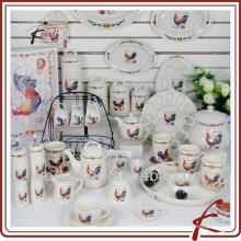 rooster dinnerware